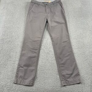 John Varvatos USA Chino Pants Mens 34 Gray Straight Leg Cotton Casual Trousers